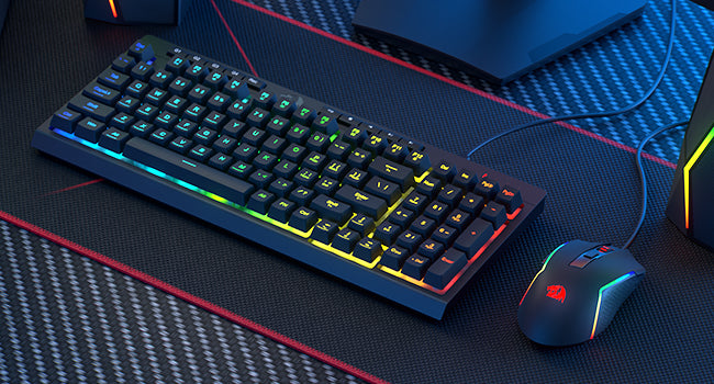 Redragon S141 Gaming Keyboard & Mouse Combo,K515 Wired RGB Membrane Keyboard and 10000 DPI Wired M616 Gaming Mouse Bundle