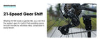 Hiland Full Suspension Mens Mountain Bike, 21 Speed, 26 Inch Wheel, Dual Disc Brake Bike for Men Womens Adult Bicycle