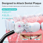 COSLUS Water Dental Flosser Teeth Pick C20(F5020E): Portable Cordless Oral Irrigator 300ML Rechargeable Travel Irrigation Cleaner IPX7 Waterproof Electric Flossing Machine for Teeth Cleaning