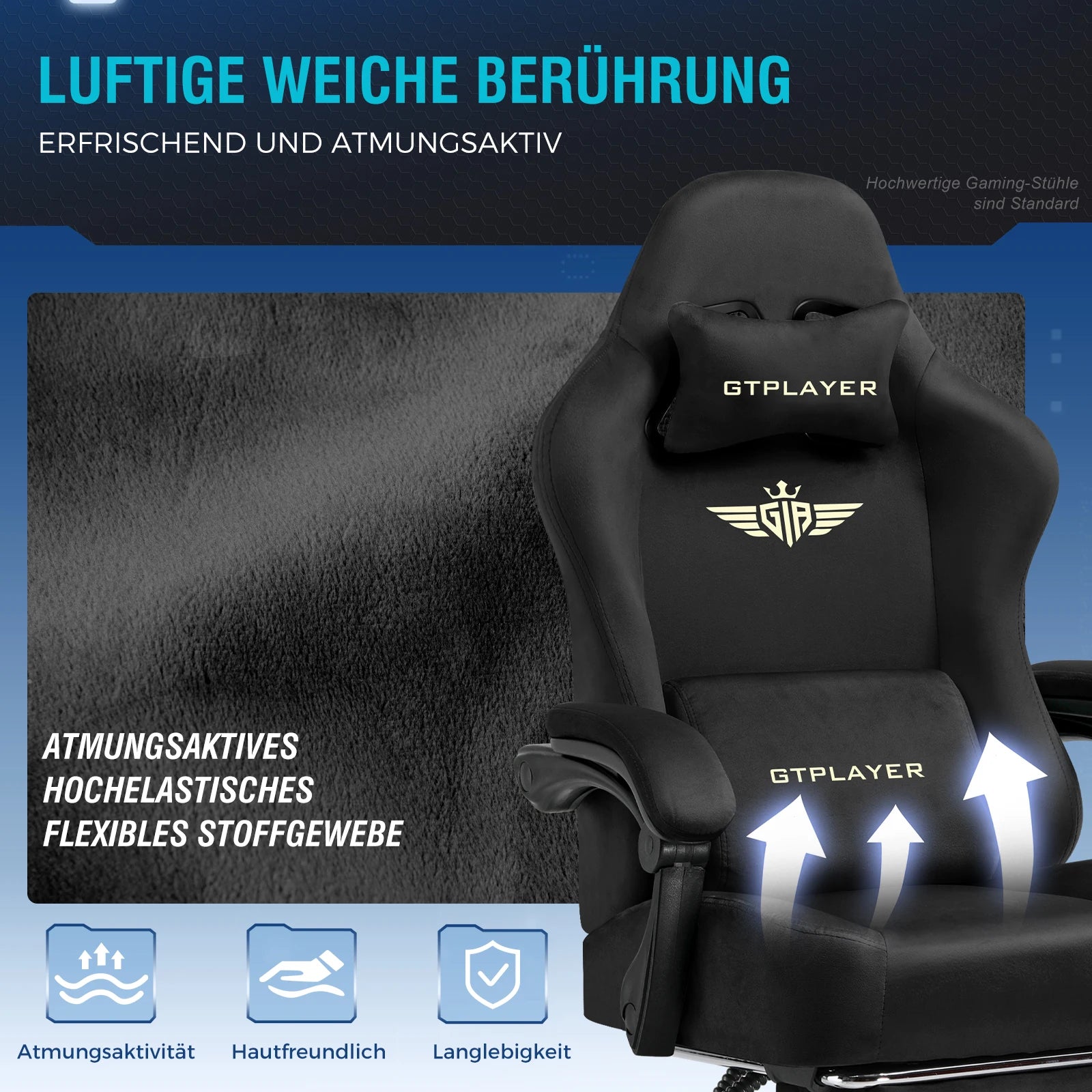 GTPLAYER Gaming chair Breathable Office Chair Office Chair Ergonomic High Quality fabric Ergonomic PC chair