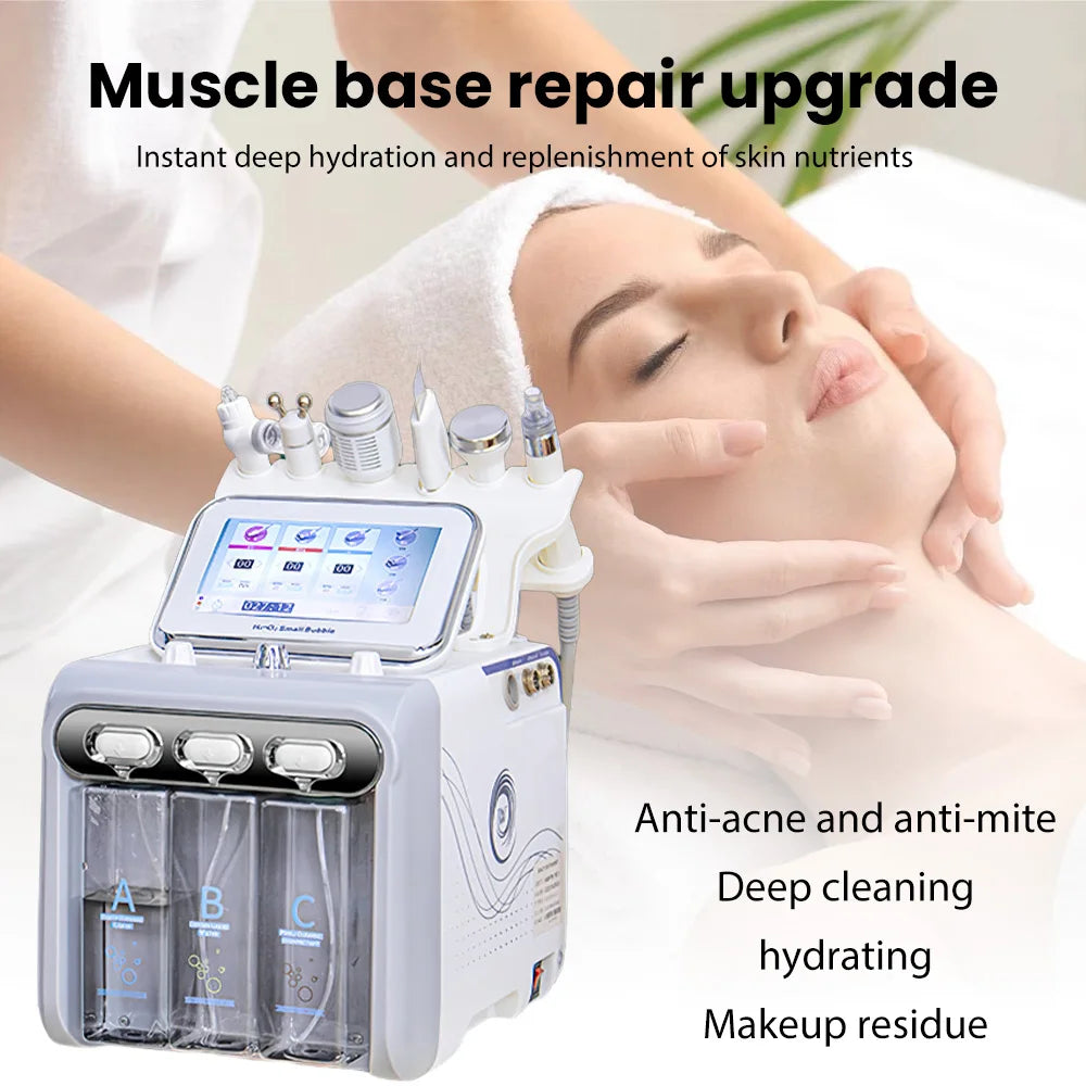6in1 Dermabrasion Peel Spa Facial Rejuvenation Machine Skin Rejuvenation Hydro Dermabrasion Aqua Deep Cleansing Skin Care Device Main image