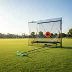Golf Training Net With Ball Return And Ball Blanket, Large Golf Training Device With Carry Bag For Chipping and Swing, 305 x 244 cm