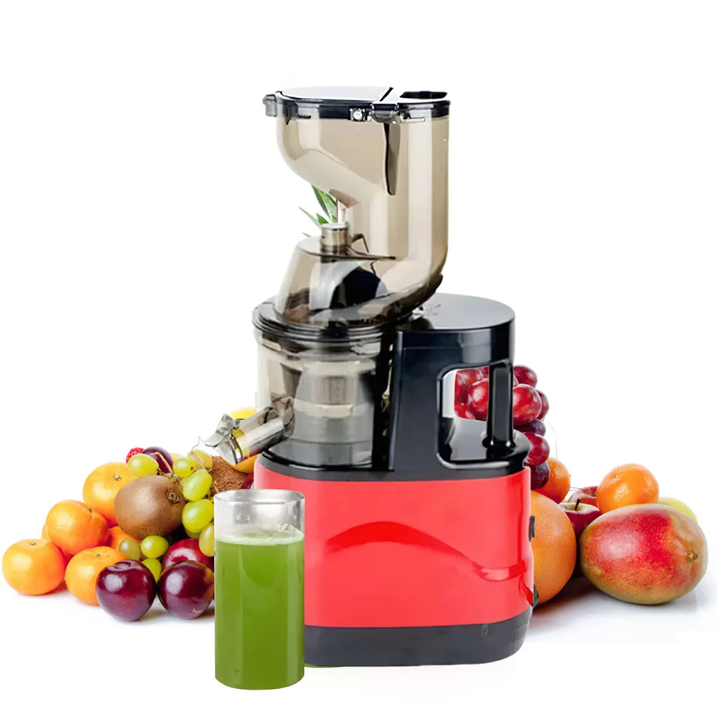 OWJHE Large Slow Masticating Juicer Cold Press Juicer Feed Chute Fit Whole Fruits Vegetable High Juice Yield Baby Food Processor