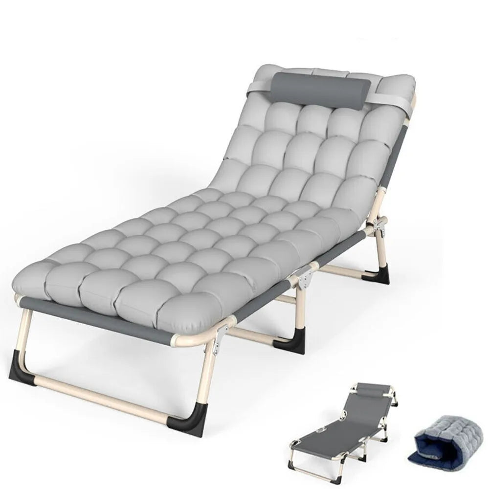 Folding bed for camping and travel, sturdy, foldable, lightweight, for adults, with mattress Main image