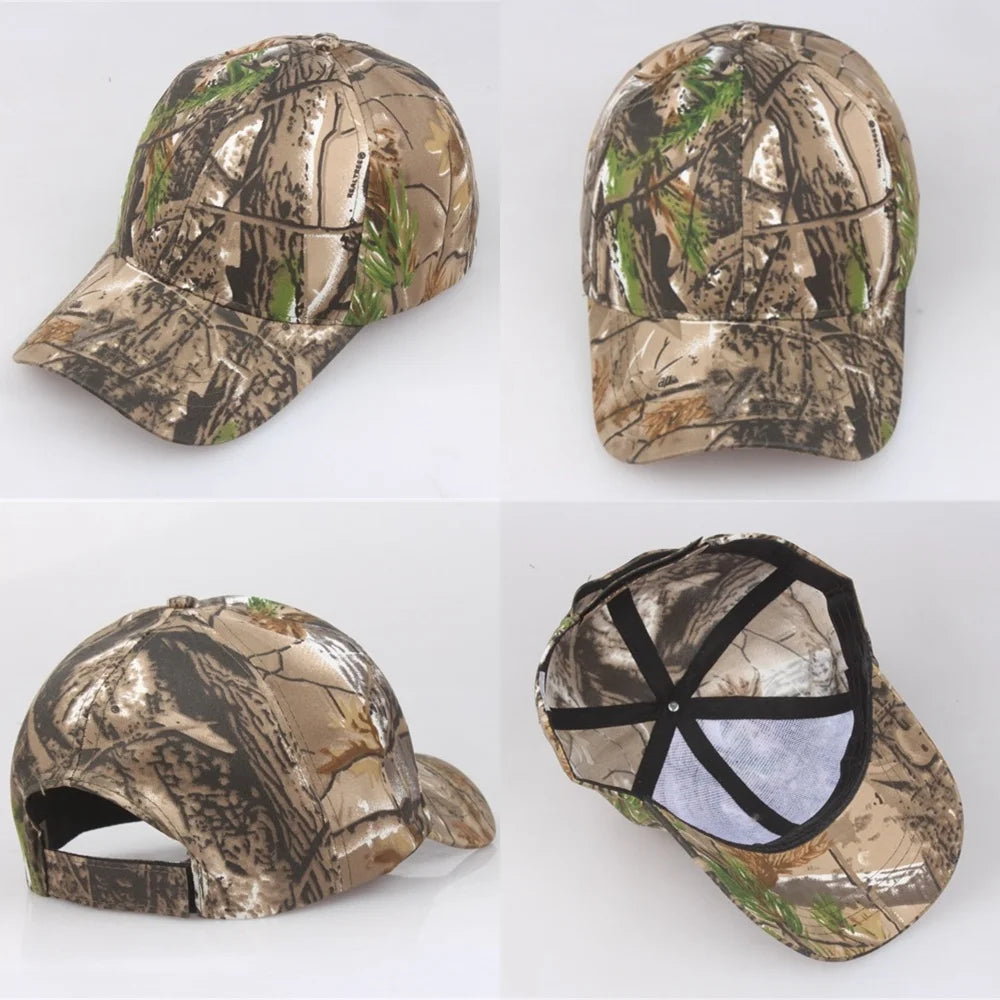 Unisex Jungle Camouflage Outdoor Baseball Cap Summer Sun Protection Hat For Sport Hunting Hiking Running Fishing Camping