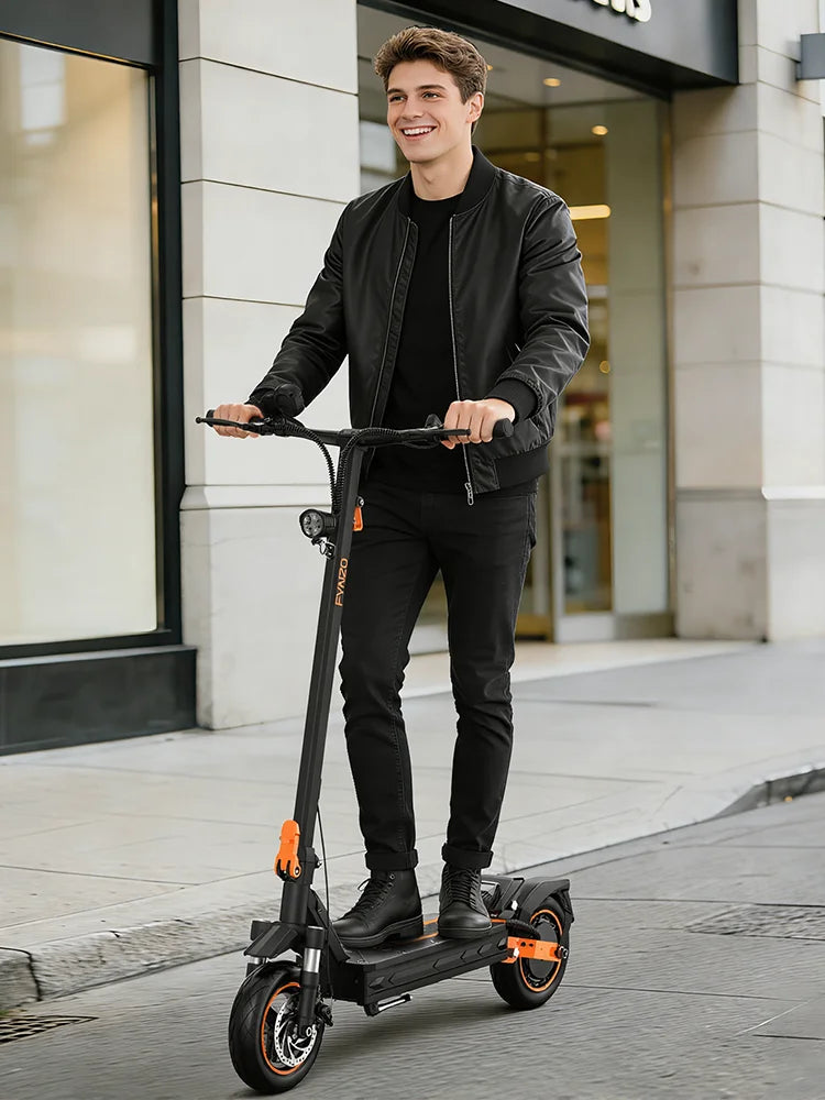 NFC Fynzo S11 Fold E-Scooter 1100W 15.6Ah 45km/h Max Speed Dual Suspension 10" Tubeless Tires 60km Range Front Suspension Fork