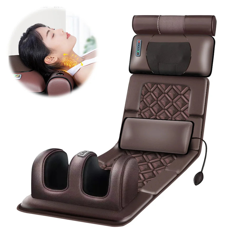 Multifunctional Lumbar Traction Massage Mattress Cushion Full Body Electric Shoulder Neck Waist Back Vibrations Massage Cushion