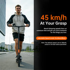 NFC Fynzo S11 Fold E-Scooter 1100W 15.6Ah 45km/h Max Speed Dual Suspension 10" Tubeless Tires 60km Range Front Suspension Fork