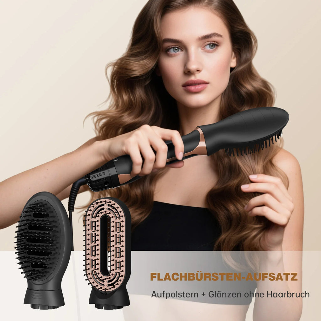 Professional 5-in-1 Hot Air Brush Set, Ionic Technology, 1200W Hair Dryer Styler Tool, 4 Heat Settings, 360° Swivel Cord
