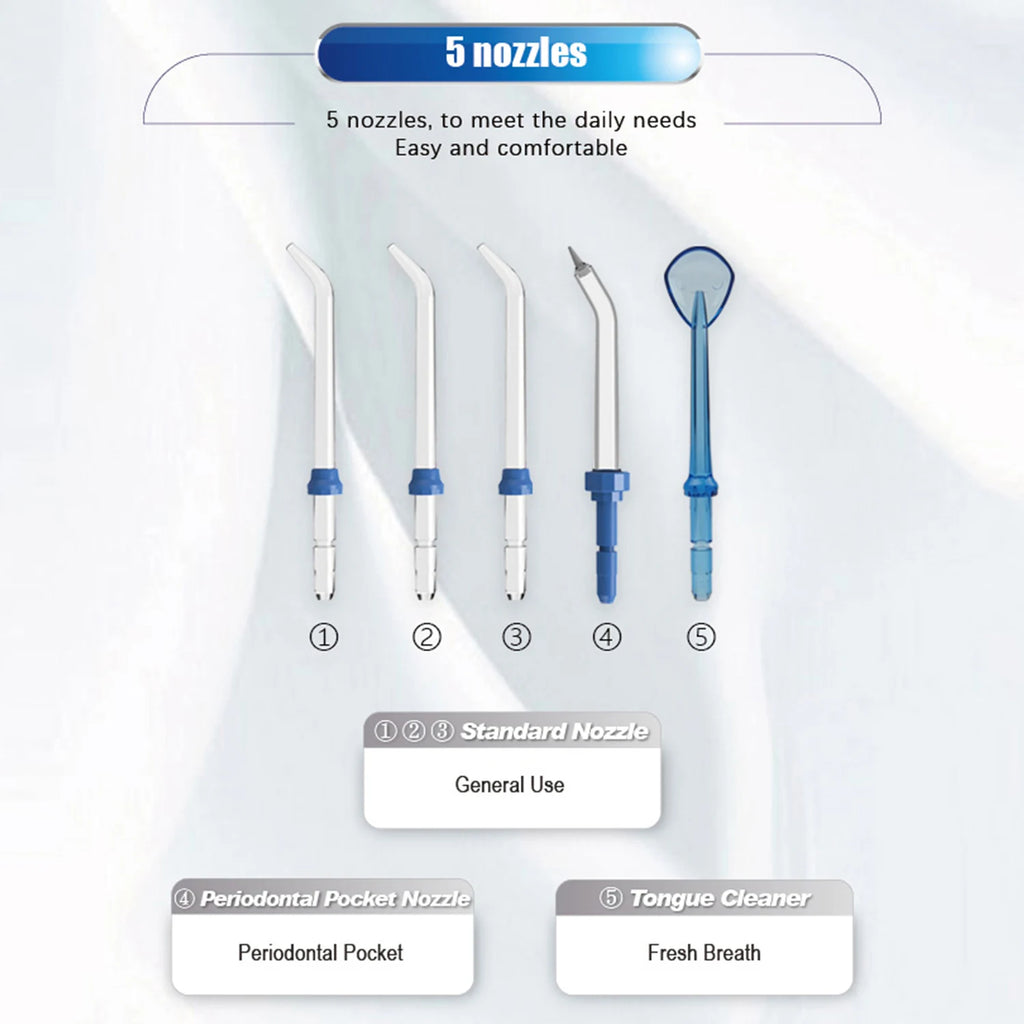 800ML Capacity Electric Water Flosser Oral Irrigator for Teeth Cleaning Water Dental Flosser Teeth with Interchangeable Nozzles