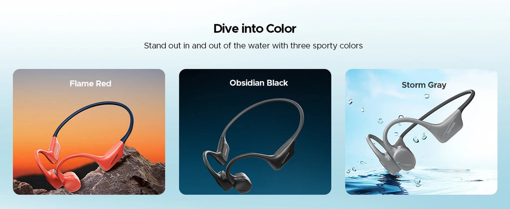 DOOGEE BoneBeat Swim Bone Conduction Headphones IP68 Waterproof Swimming Open Earphones Bluetooth 5.4 Wireless Headphone 7H Life