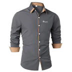 Men's Shirt Dress Shirt Casual Shirt Button Up Shirt Prom Shirt Plain Formal Long Sleeve Lapel All Seasons Men's Clothing