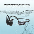 DOOGEE BoneBeat Swim Bone Conduction Headphones IP68 Waterproof Swimming Open Earphones Bluetooth 5.4 Wireless Headphone 7H Life