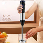 1000W High-Power 4-in-1 Handheld Kitchen Blender Multi-Function Stainless Steel Blender Vegetable and Meat Chopper Whisk and Egg Beater Smoothie and Milkshake Set Baby Food Maker Home Electric Blender, All-in-One Meat Grinder