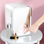 4L Multifunctional Mini Refrigerator Cosmetic Dormitory Fridge Control Use Countertop Portable Fridge Mirror 220V EU