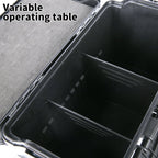Double Layer Fishing Tackle Box Portable Waterproof Fishing Gear Storage Case with Adjustable Dividers, Rod Holders & Cup Holder