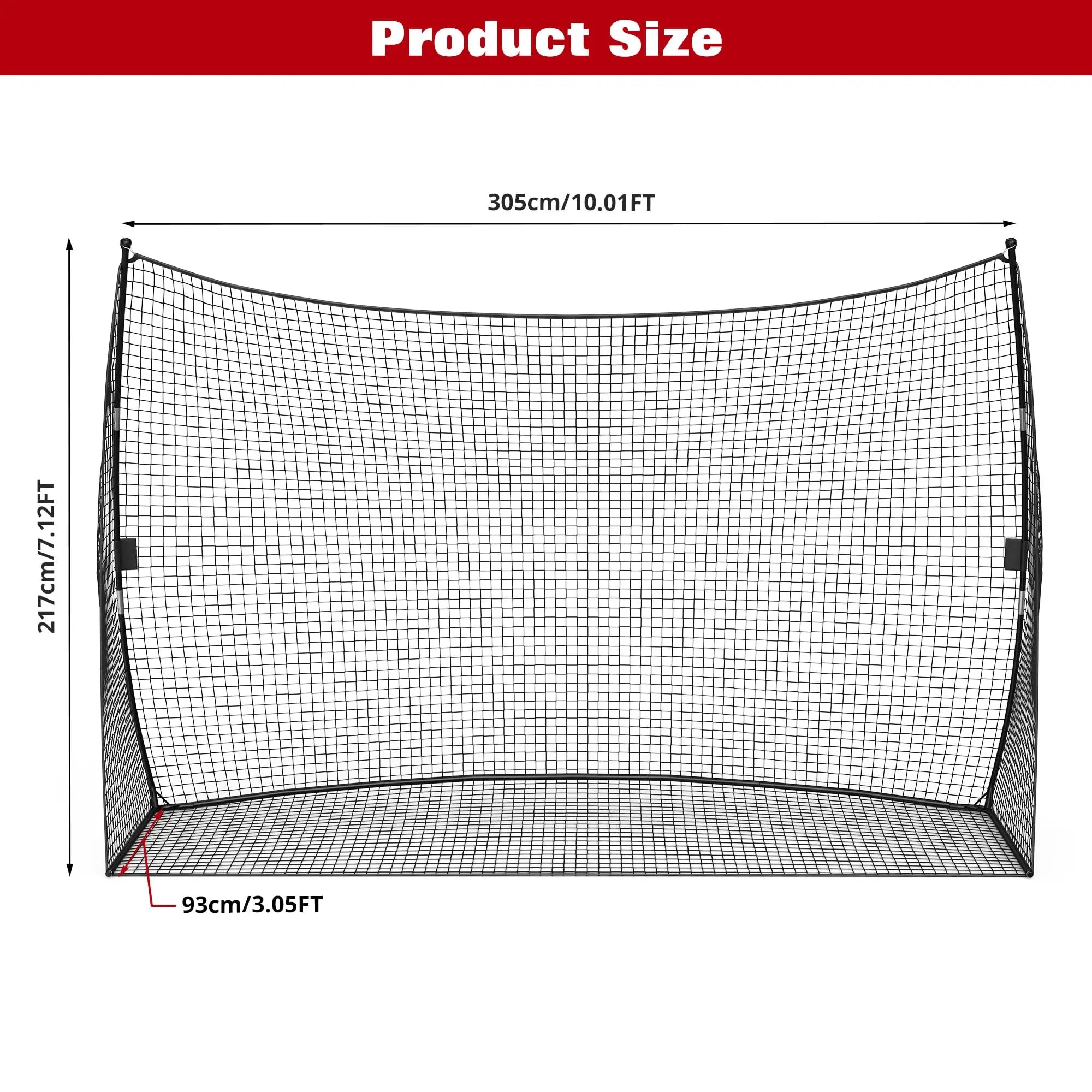 Golf Practice Net, Heavy Duty Golf Training Net With Carry Bag, Steel Frame & Tear-Resistant PE Mesh For Garden Outdoor