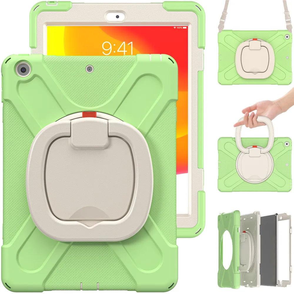For IPad 7th 8th 9th 10.2 10th Gen Air 2 3 4 5 10.9 Mini 6 9.7 Pro 11 12.9 2022 Case Rotation Handle Stand Kids Shockproof Cover