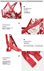 DaiNaFang New Sexy High Quality Women Ultra Thin Thick 75-95 BCDE Cup Bra Sets Lace Push Up Underwear Panties Plus Size Lingerie