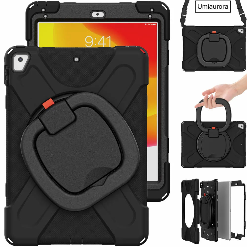 For IPad 7th 8th 9th 10.2 10th Gen Air 2 3 4 5 10.9 Mini 6 9.7 Pro 11 12.9 2022 Case Rotation Handle Stand Kids Shockproof Cover