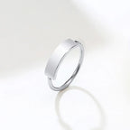 Customized Women Signet Ring, Chunky Round Top Initial Letter Stamp, Stainless Steel Punk Candid Fashion Jewelry Gift To Girls