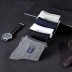 20Pcs=10Pairs High Quality Men Socks Cotton Breathable Sweat-Absorbent Middle Tuble Black Socks Deodorant Business Men Gift Sock