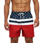 DATIFER Men's Sports Short Beachwear New Style Polyester Printing Fitness Beach Pants Surfing Swimming Trunks Bathing Swimwear