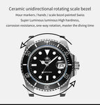 ADDIESDIVE Men's Classic Watch with Ceramic Bezel 200m Water Resistant Casual Quartz Watch BGW9 Blue Luminous Gift Watch MY-H3-2