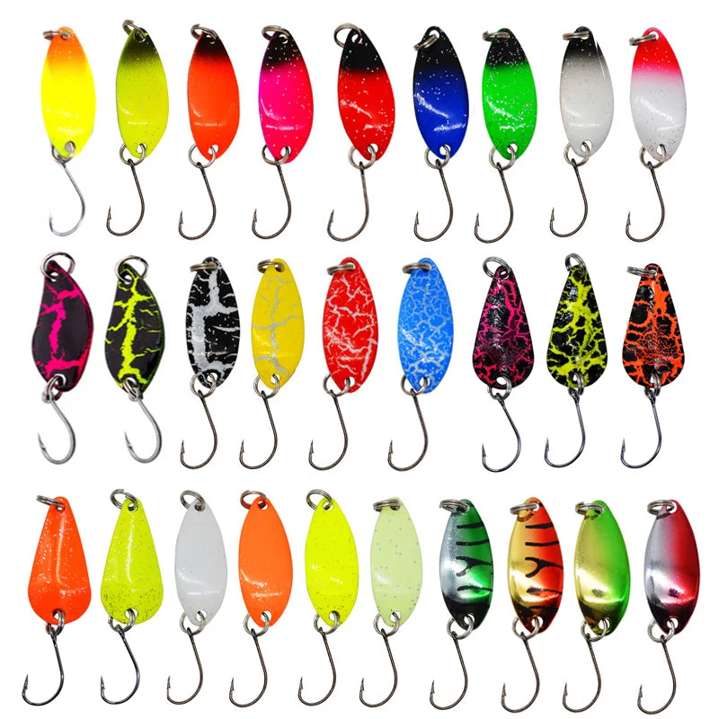 7/9/10Pcs Trout Bait 2.5g/2.6g/3g/3.2g/3.5g/5g Metal Spoon Fishing Lure Wobbler Casting Jigging Tackle Accessories Pesca Chub Main image