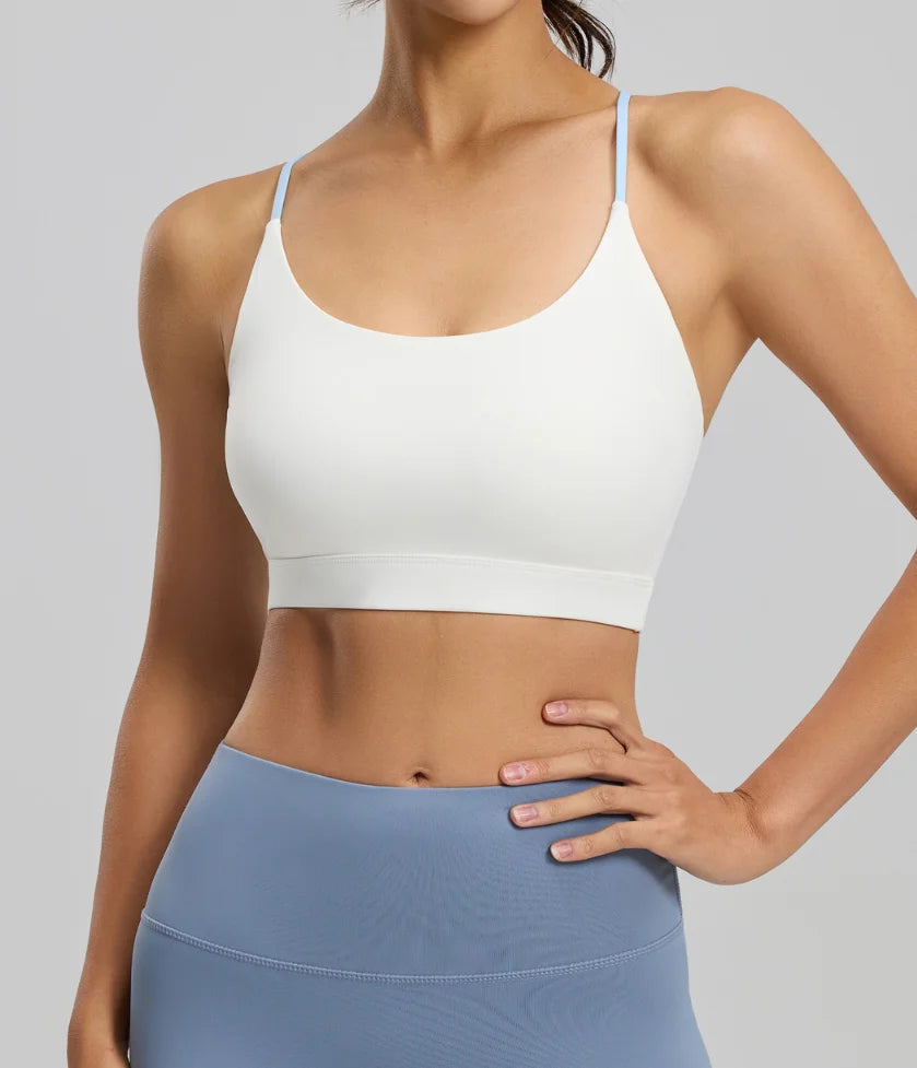 Six-string Cross Back Sports Bra for Women-summer  Thin Style Spandex/Polyester UV protection Suitable for Yoga Fitness Main image