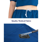V-neck Medical Uniform Sets for Women Triangle Ring Heather Slim Nursing Outfits Dental Hospital Working Suits 202