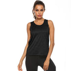 WANAYOU  Women Sleeveless Yoga Shirt Breathable Yoga Tank Top Running Sports Vest Gym Crop Top Fitness Workout Shirt