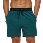 Escatch 2026 Summer Man Swimwear Solid Multicolor Polyester Mesh Liner Side Zipper Pocket Maillot De Bain Homme Sport Shorts