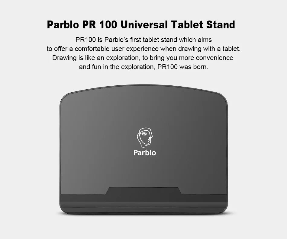 Parblo PR100 Adjustable Stand Folding Portable for 10-22 Inches Display Drawing Tablet Graphic Tablet Laptop Ipad