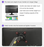 Desktop NB F160 + FP-2 Gas Spring Dual Arm for 17"-27" Monitor Holder + 10"-17" Laptop Support Air Press Mount Stand Load 2-9kg