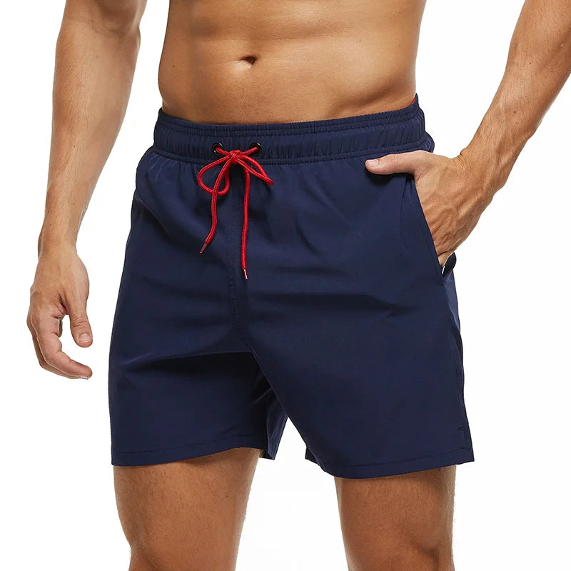 Escatch 2026 Summer Man Swimwear Solid Multicolor Polyester Mesh Liner Side Zipper Pocket Maillot De Bain Homme Sport Shorts