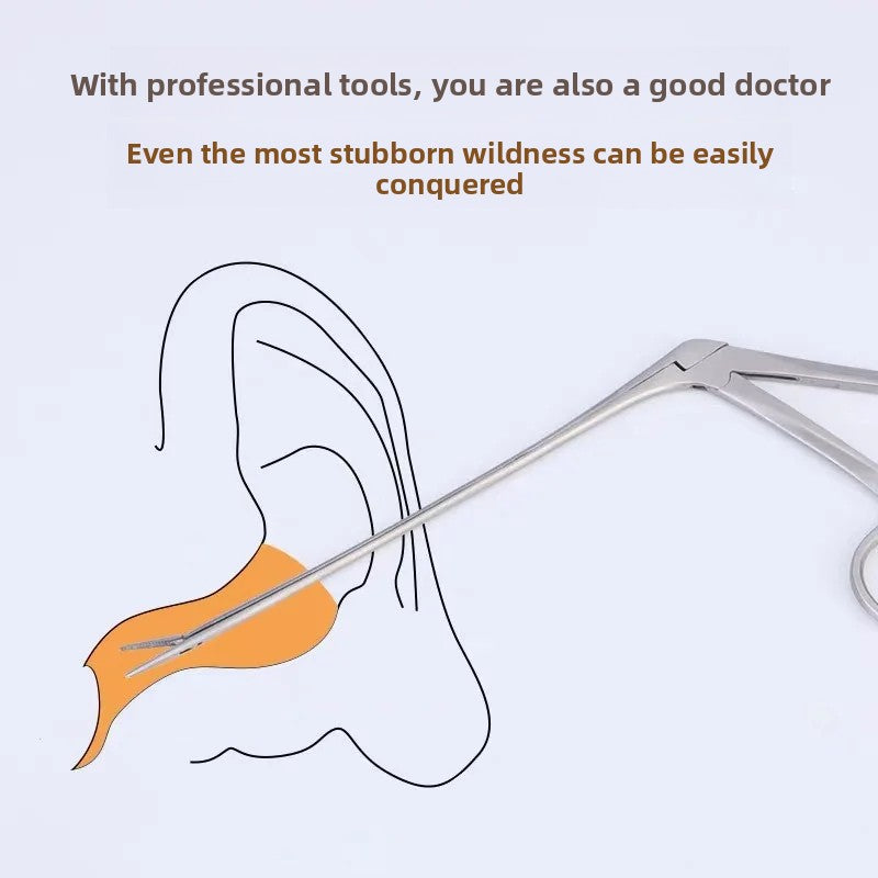 Medical Ear Wax Pick Tongs With lights Earwax Remover Micro Alligator Crocodile Forceps Earpick Ear Nose Cleaning