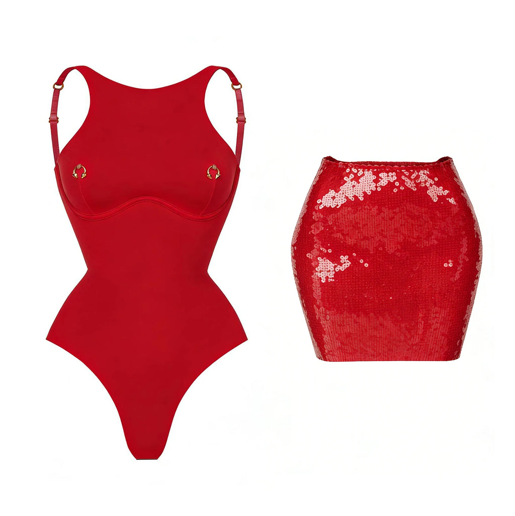2026 2Pcs Sexy Women One Piece Swimsuit Female Swimwear Solid Biquini High Cut Monokini Push Up Swim Suits Bathingsuit Beachwear