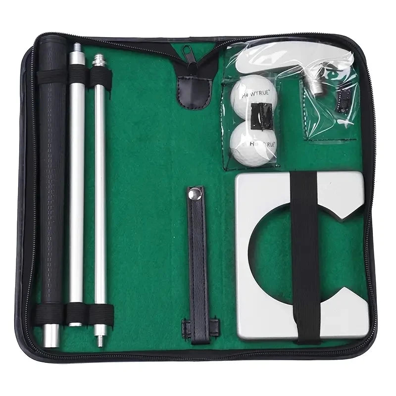Mini Indoor Putting Green - Potty Putter Game with Putter, Hole Cutter, Putting Cup Office Golf Kit
