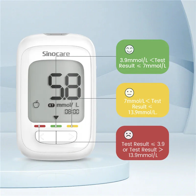Sinocare Safe AQ pro Ⅰ Blood Glucose Meter Glucometer Kit Diabetes Tester Medical Blood Sugar Meter or Only Test Strips Lancets