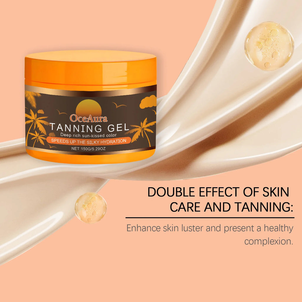 Body Tanning Gel Hydrating Lasting Natural Bronzing Soothe Drying Even Skin Tone Accelerate Dark Skin Sun Tanning Body Cream