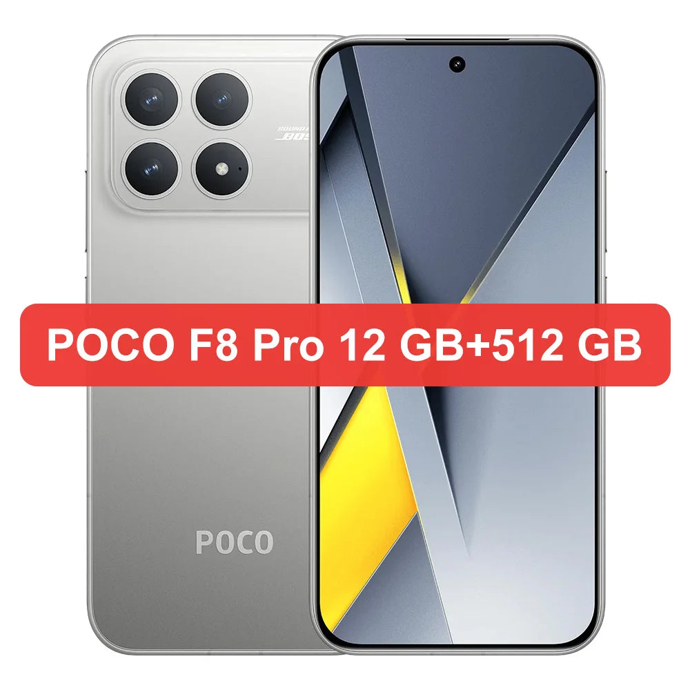 POCO F8 Pro 5G Global Version Smartphone Snapdragon® 8 Elite 6.59" Eye-care AMOLED Display 100W HyperCharge 6210mAh IP68 NFC