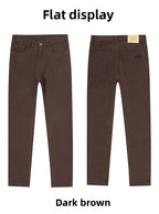 2026 98% Cotton Elastic Cotton Jeans Men's Spring Slim Straight Denim Pants Comfort Large Size Korean Business Casual Trousers
