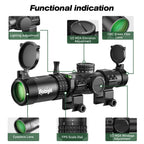 1-5X24 Tactical Optical Scope Red and Green Illuminated Reticle Hunting Scopes Compact Scope Sight