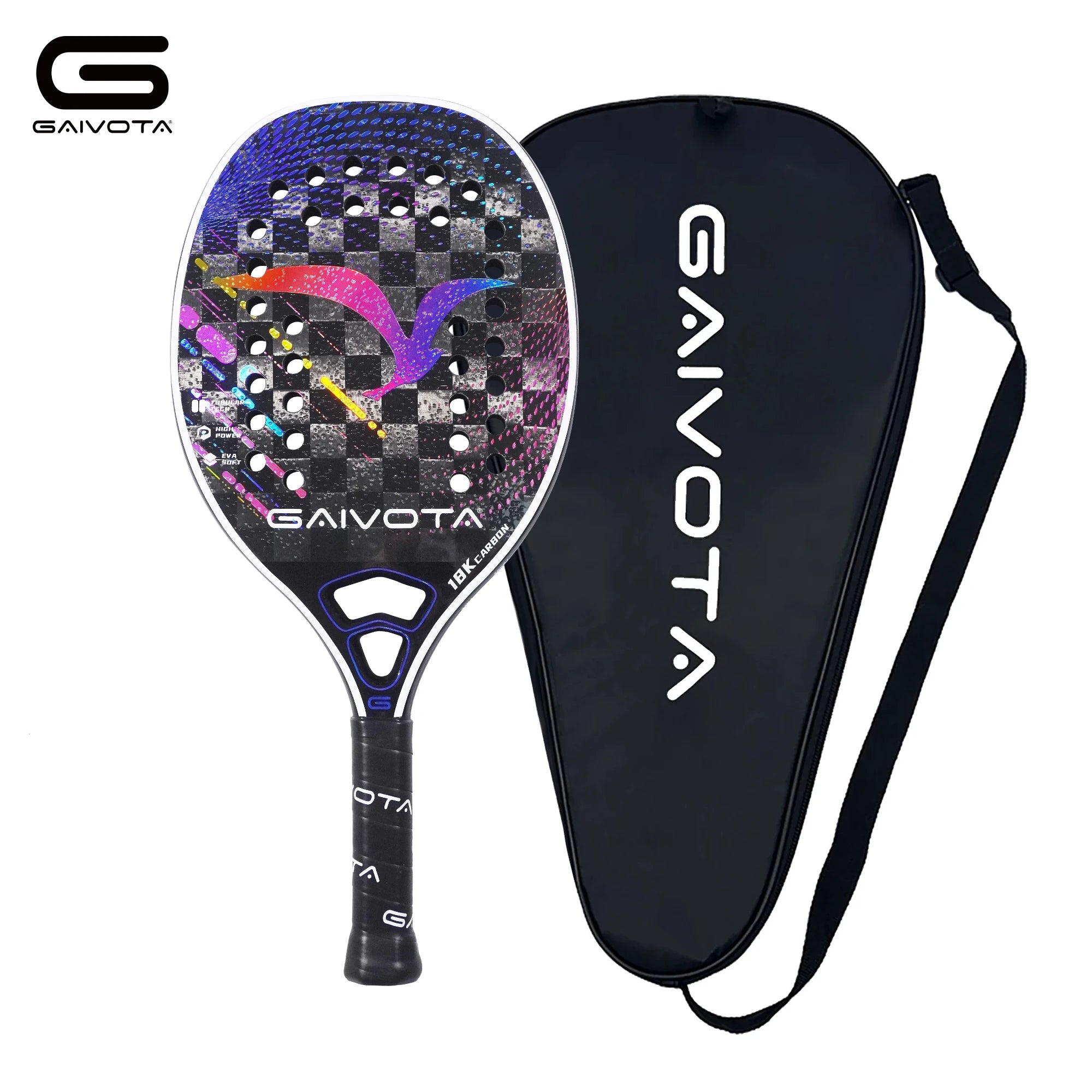 GAIVOTA 2025 300g lightweight beach tennis racket made of 18K carbon fiber, suitable for intermediate and advanced athletes Main image