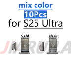 10Pcs mix color SIM SD Dual Card Phone Card Tray Holder Adapter For Samsung S23 S24 S25 Plus S23 Ultra Sim Card Drawer Slot Tray
