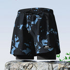 Adult Swimming Trunks Men Boxer Brief Swimsuit Set New Beach Adult Beach Shorts Quick Drying Surf Trunks with Lining Swim Pants