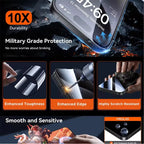 Dust Free Install Tempered Glass For iPhone 16 15 14 Plus 17 Pro Max Air 13 12 Mini 11 XR XS Oleophobic Coating Screen Protector