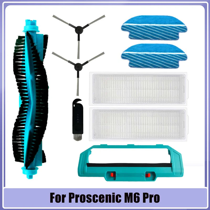 Accessories For Proscenic M6 Pro Robot Vacuum Cleaner Part Main Side Brush Hepa Filter Mop Cloth Pad Replacement Spare Parts Main image