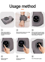 Electric Heat And Vibration Ankle Wrist Massager Hot Compress Therapy Ankle Massage Heated Wrap Support Brace Foot Protector